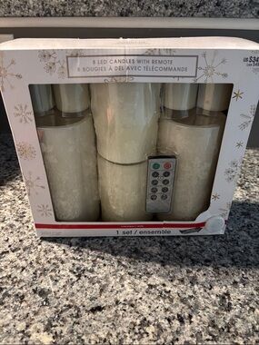 LED Pillar Candle Set with Remote - Ivory - Ashland